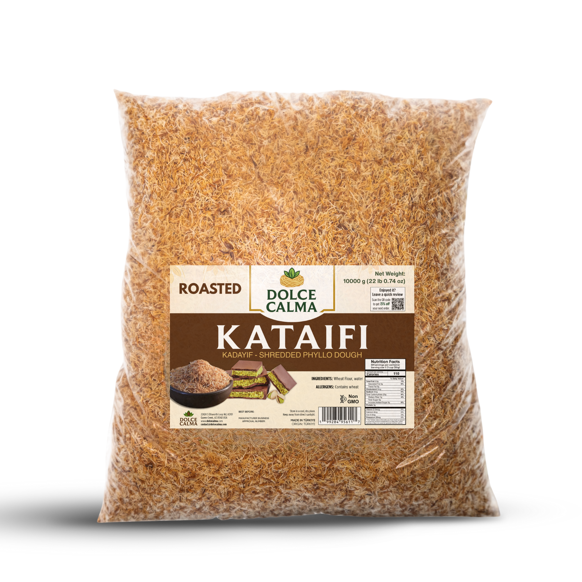 Dolce Calma roasted kataifi 10 kg package